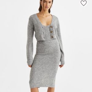 H&M knit dress and matching cardigan